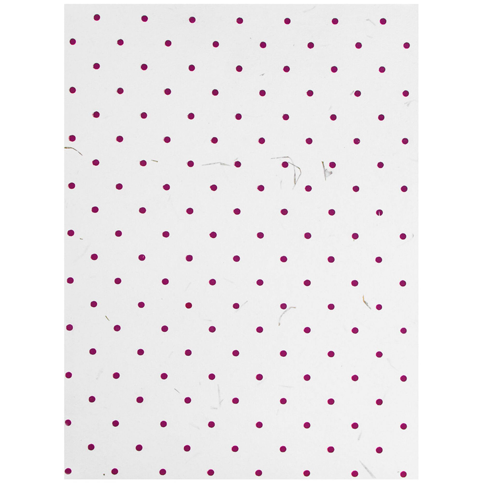JAM Paper White & Burgundy Dots Handmade Recycled Folders, 6ct.